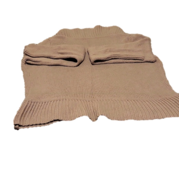 Talbot's Women's open ribbed knit cardigan, Size medium petite, Tan - Picture 8 of 8